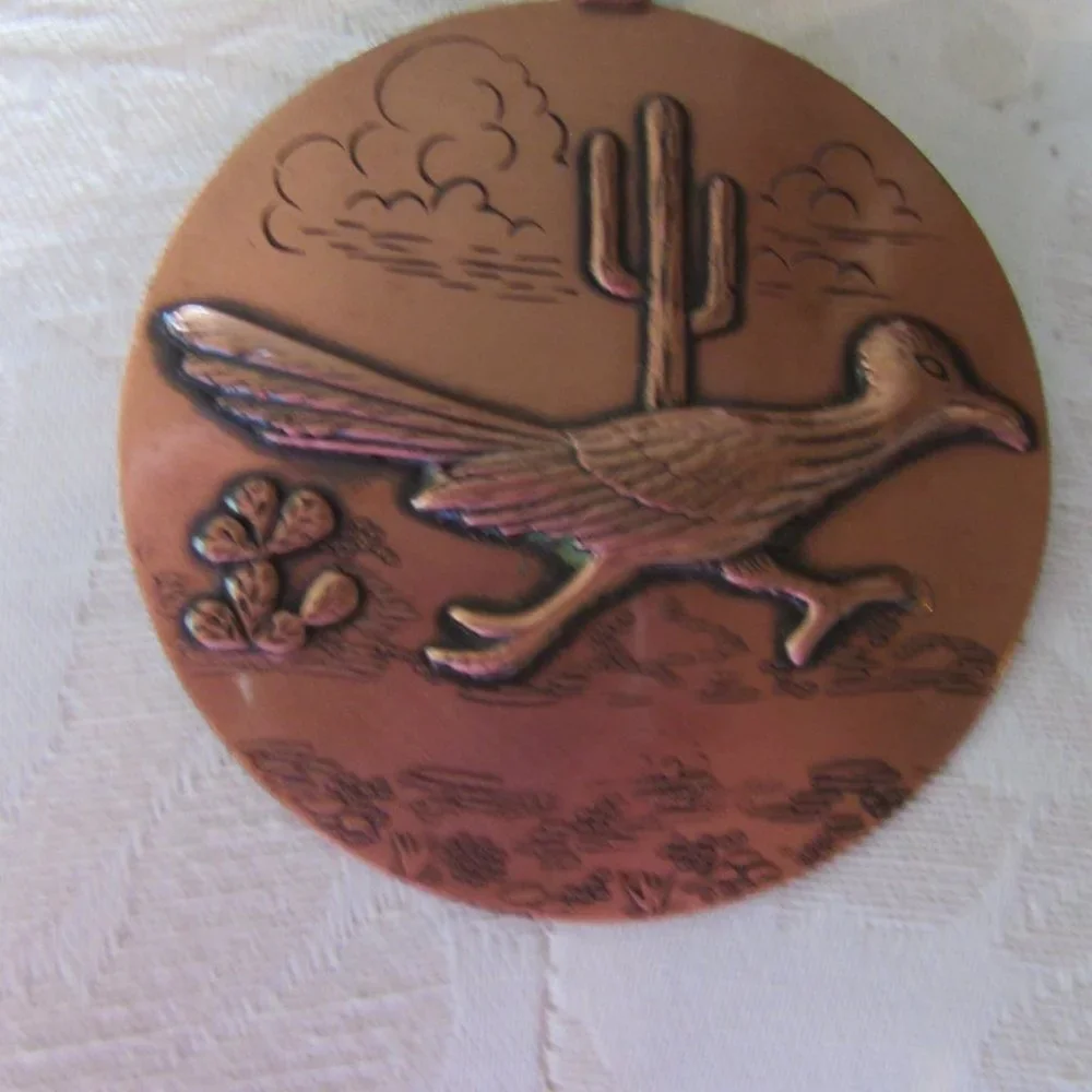 Solid Copper Road Runner Pendant SW Style - Picture 1 of 6